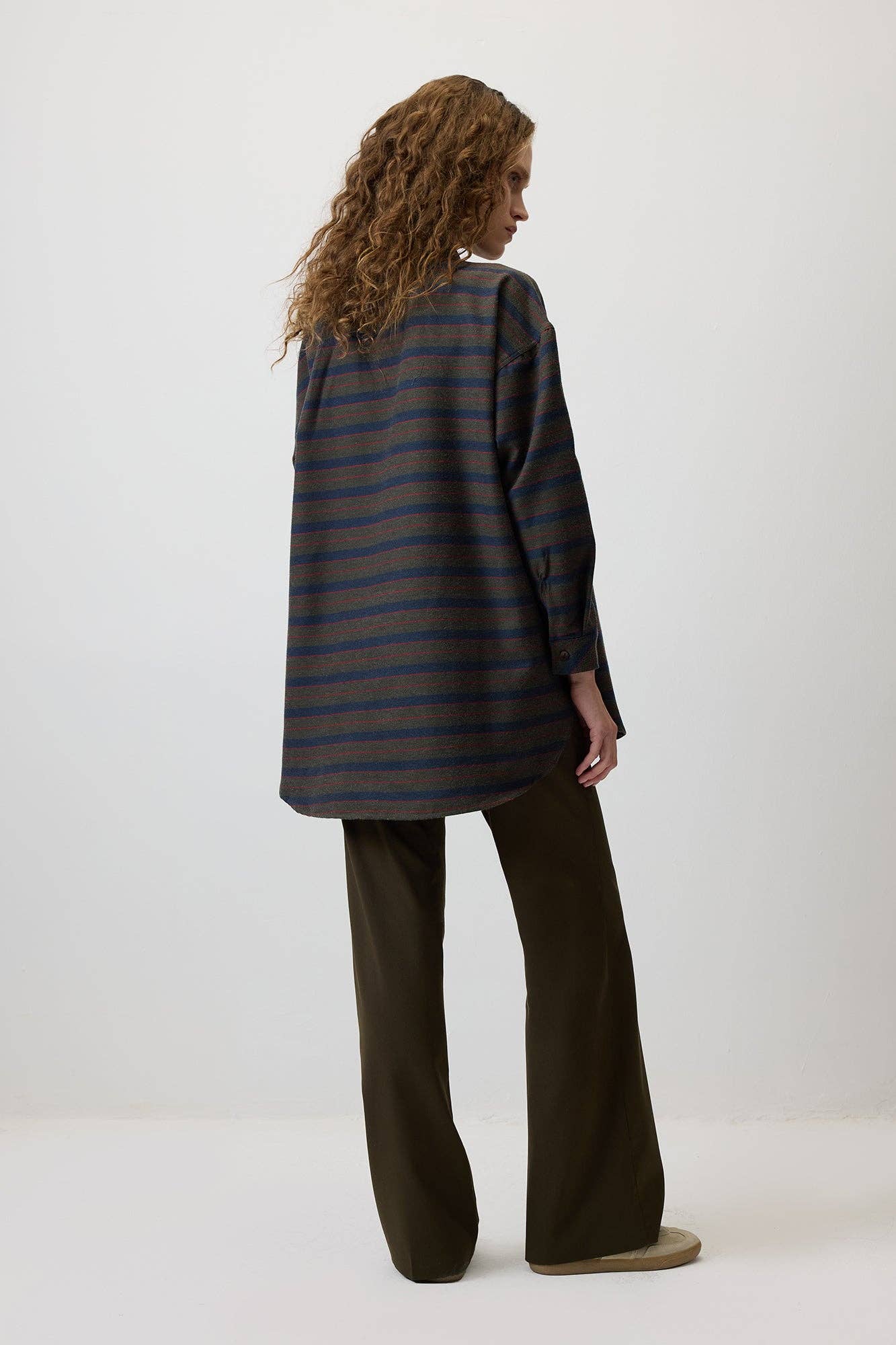 Camicia a righe oversize a vestibilità comoda