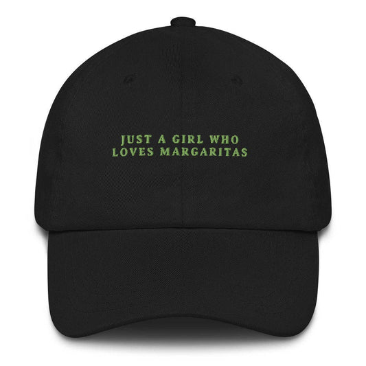 Cappellino dad hat ricamato “Just a Girl Who Loves Margaritas”