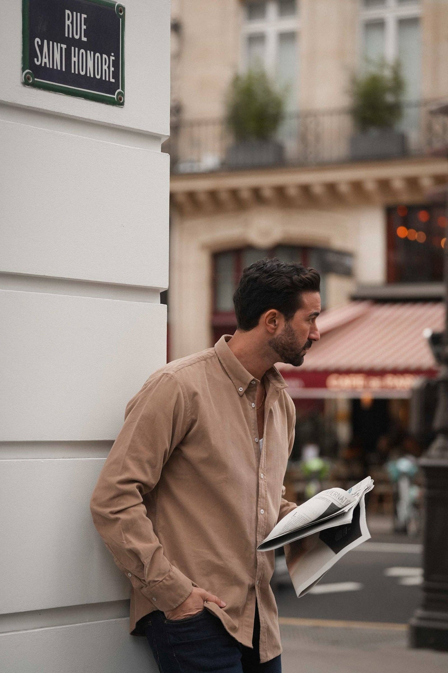 Camicia in bombazine di cotone