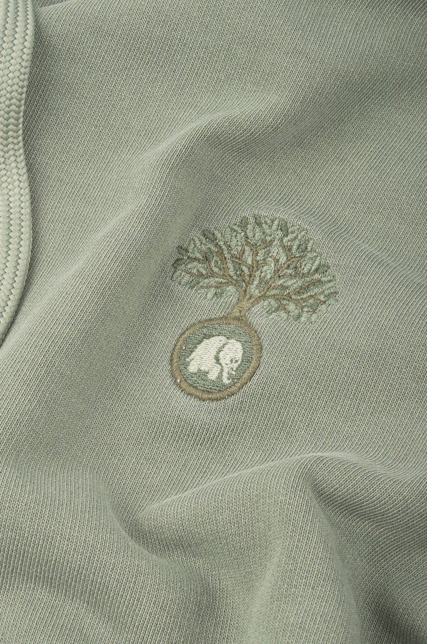 Felpa con cappuccio oversize pesante da donna verde argento