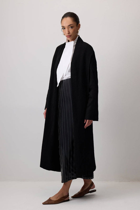 Cardigan lungo in maglia