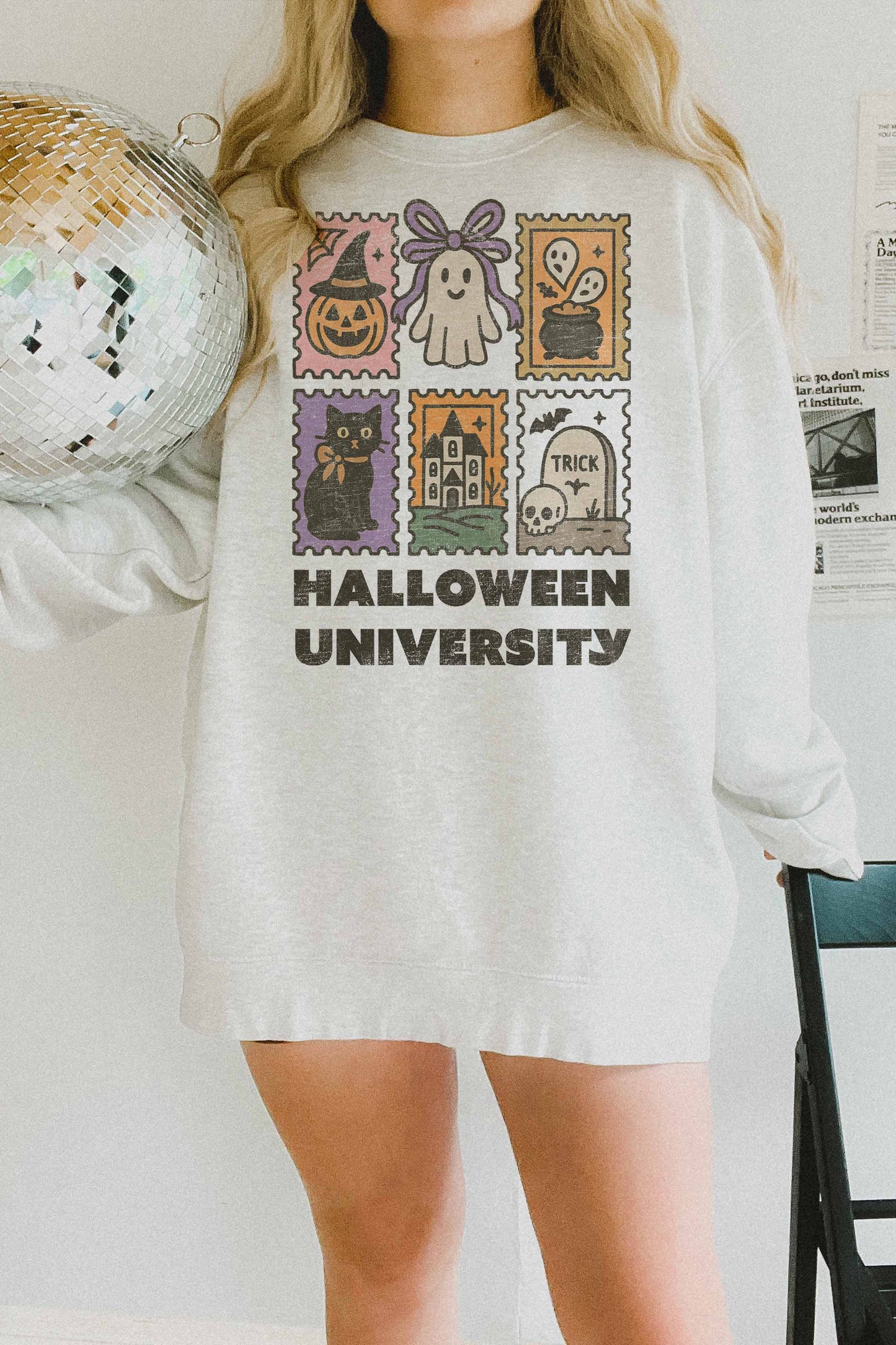 Felpa oversize Halloween University