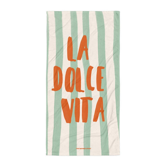 Asciugamano mare La Dolce Vita a righe