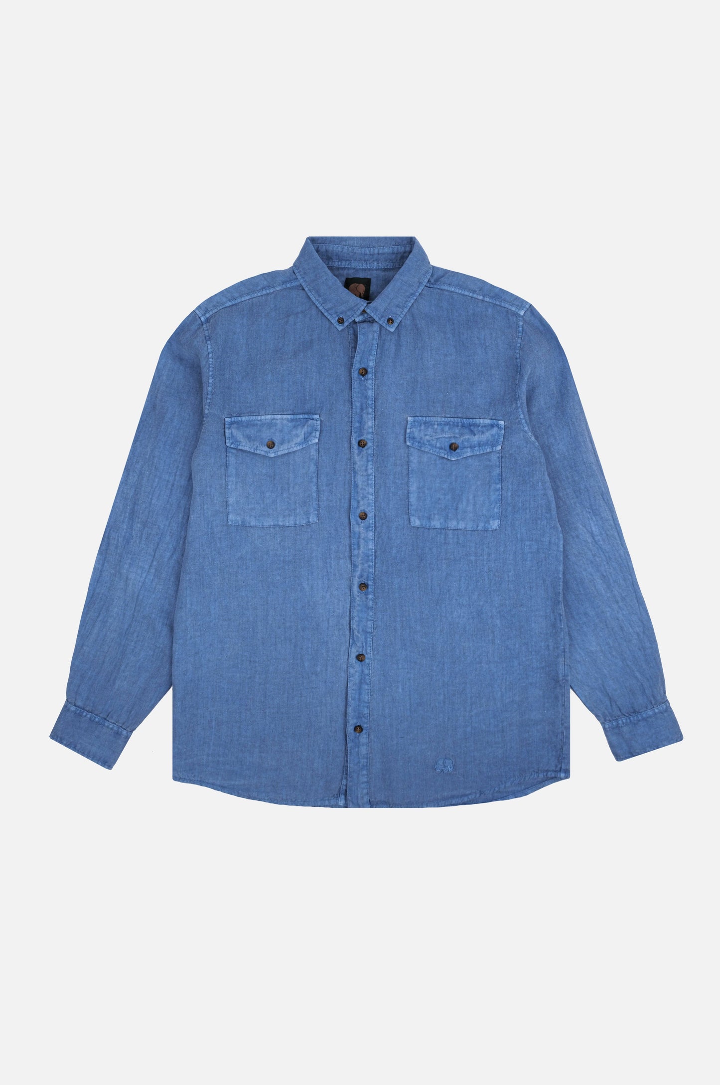 Camicia in lino San Gabriel a maniche lunghe Blu Tidepool