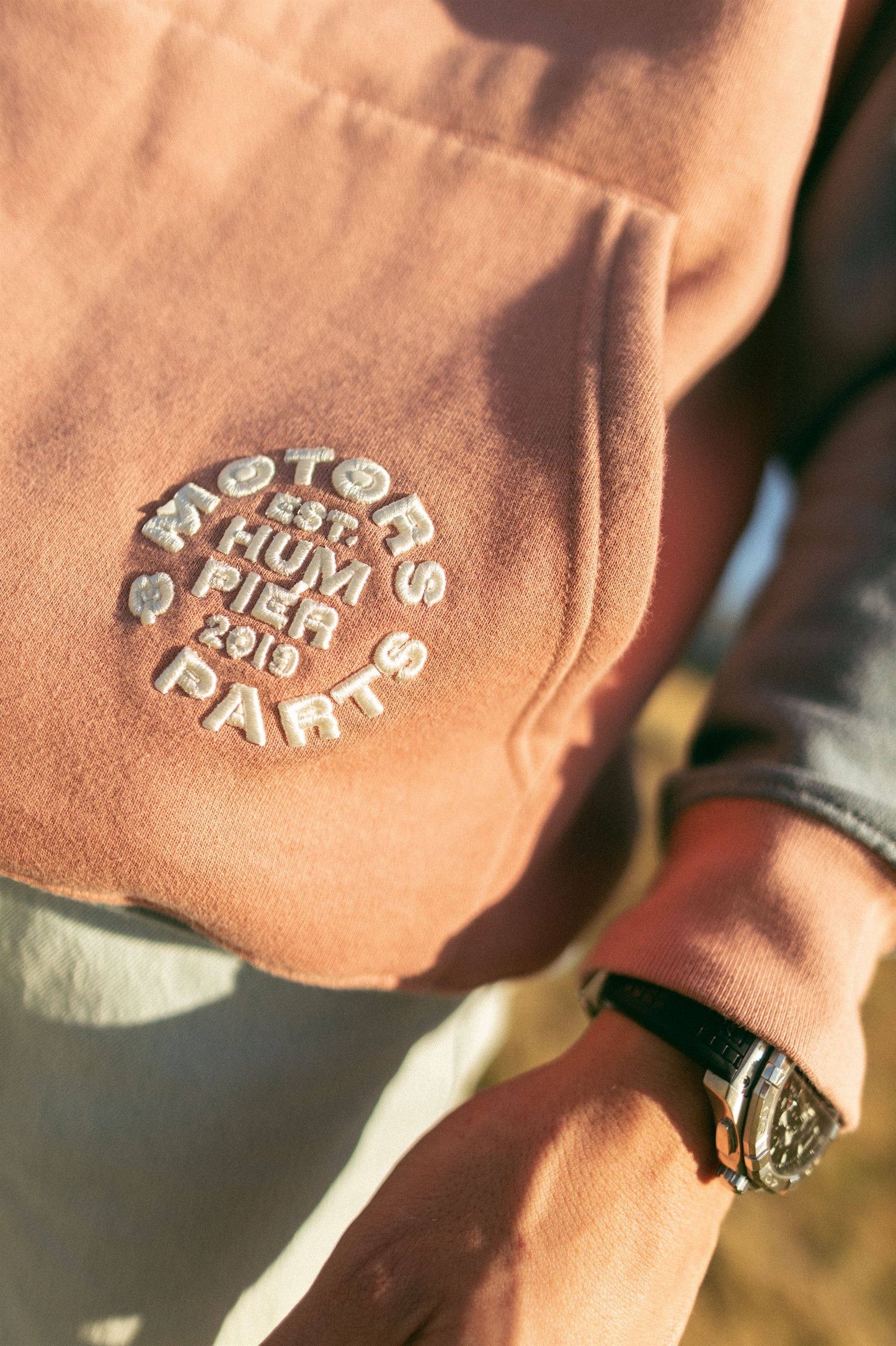 Felpa con cappuccio Motors & Parts color block