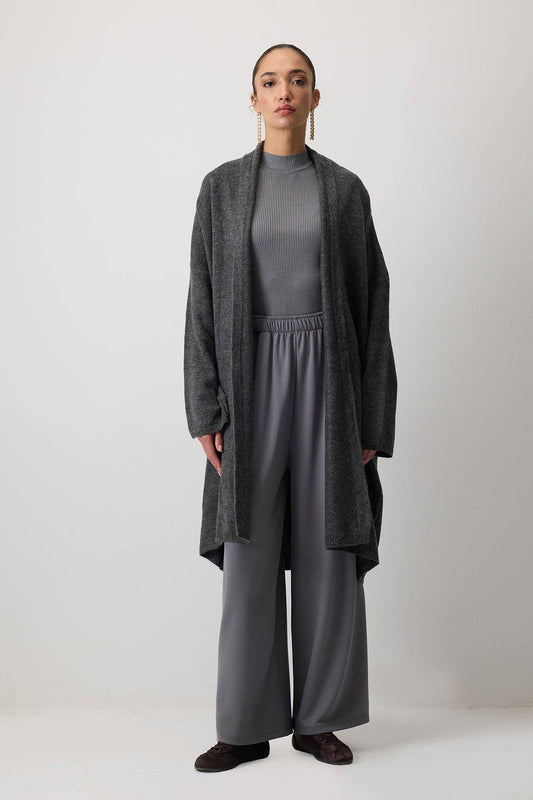 Cardigan oversize in maglia con tasche