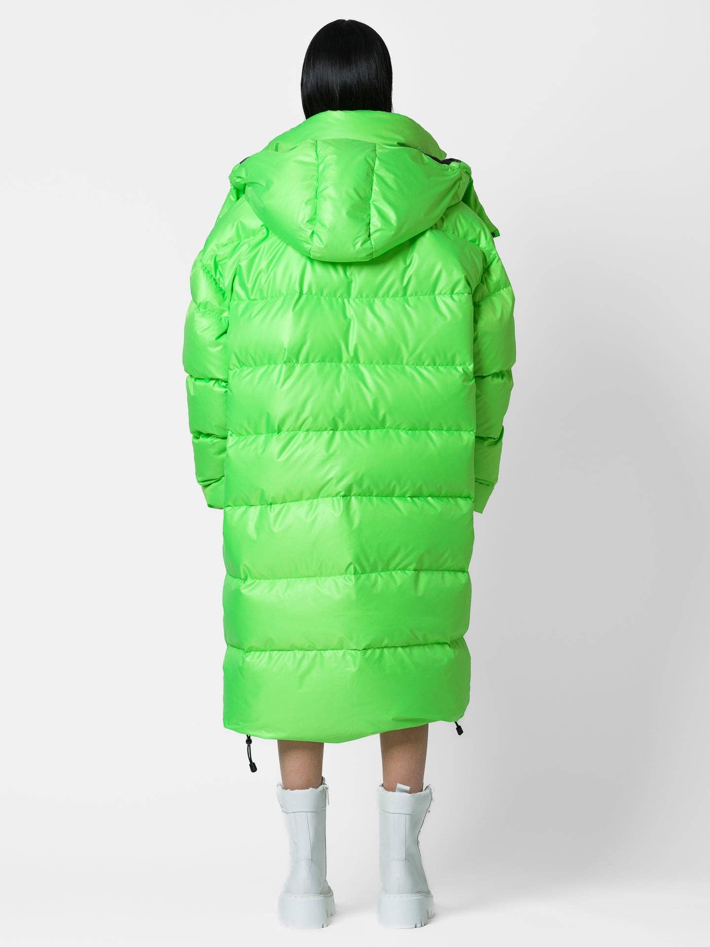 Parka lungo oversize con logo
