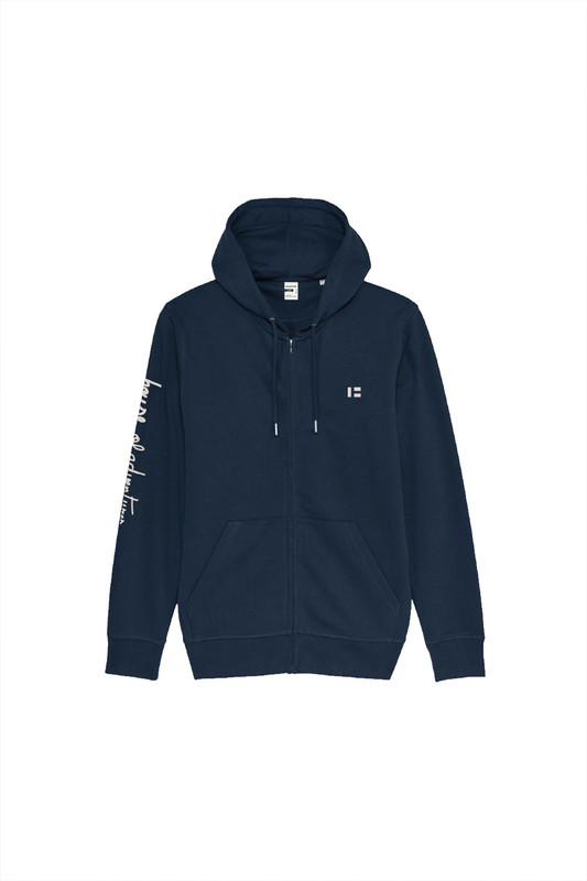 Felpa con zip e cappuccio con stampa All Fun, No Play