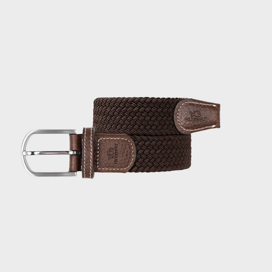 Cintura elastica intrecciata marrone