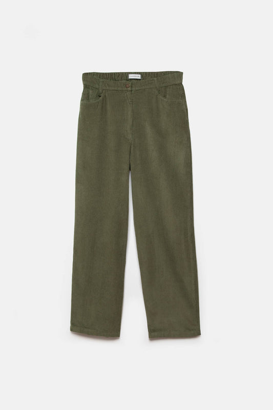 Pantaloni in velluto a coste con elastico in vita