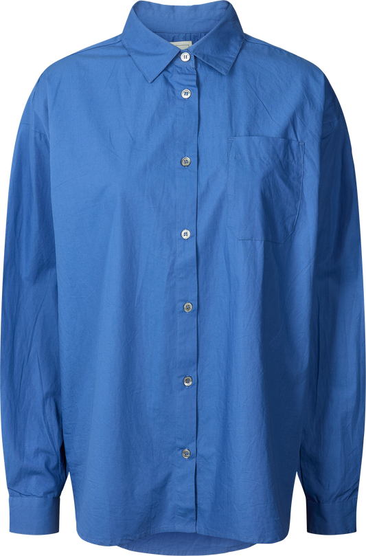 Camicia in popeline di cotone biologico GOTS Astrid azzurro chiaro