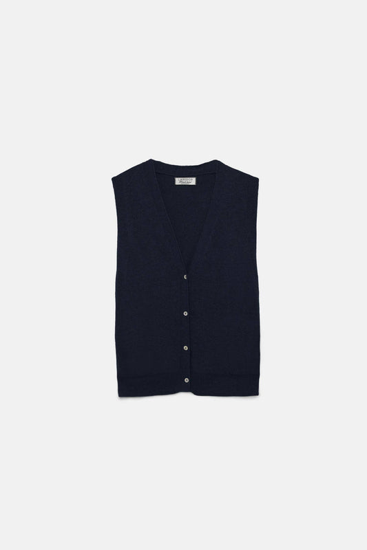 Gilet in maglia con scollo a V