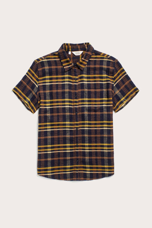 Camicia a maniche corte a quadri Alba del Deserto