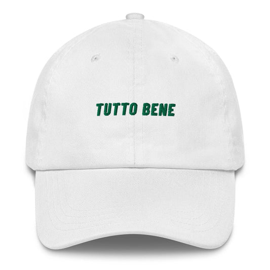 Cappellino dad hat “Tutto Bene” ricamato in cotone