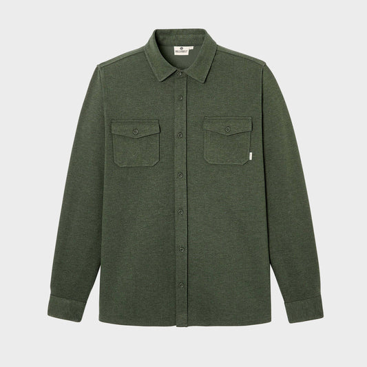 Sopracamicia in maglia antipiega kaki