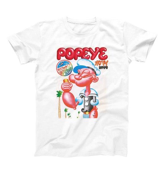 T-shirt vintage Popeye Giappone a maniche corte
