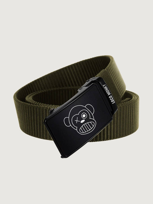 Cintura regolabile unisex in nylon verde oliva