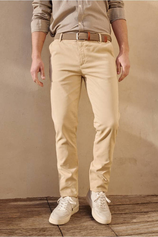 Pantaloni chino slim Joe beige