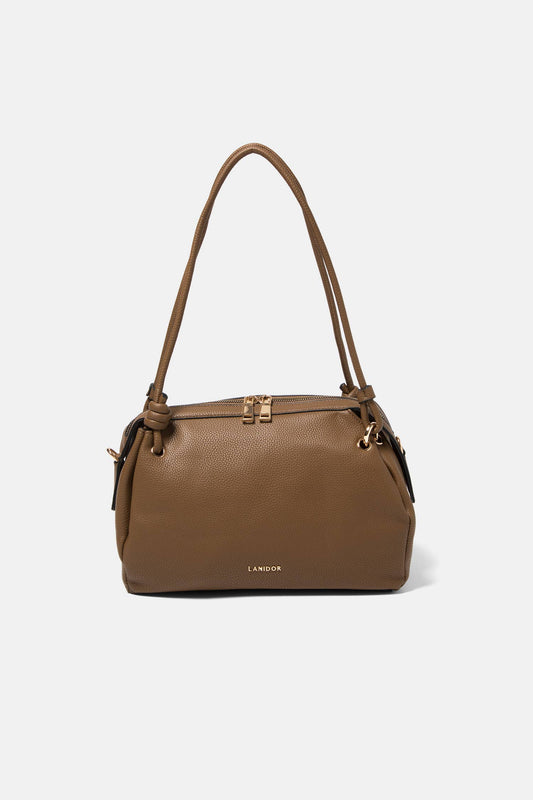 Borsa a spalla in ecopelle con tracolla regolabile