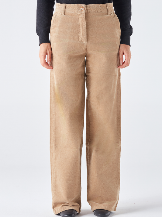 Pantaloni lunghi in velluto a coste