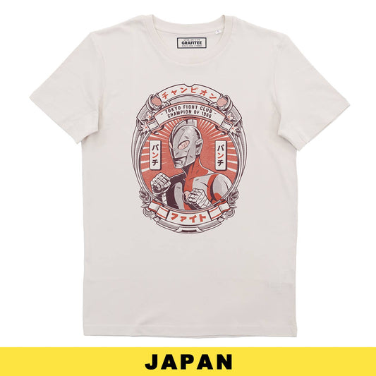 T-shirt unisex Tokyo Fighter con stampa robot in stile manga