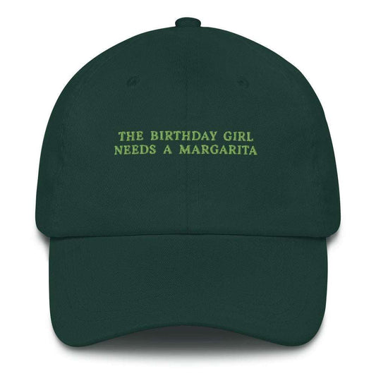 Cappellino ricamato "The Birthday Girl Needs a Margarita"