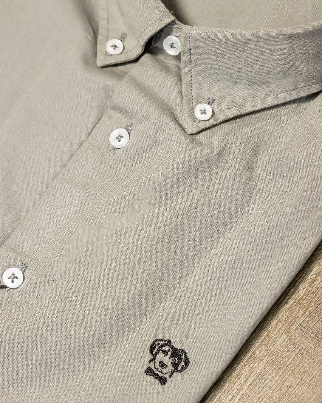 Camicia Oxford grigia antimacchia