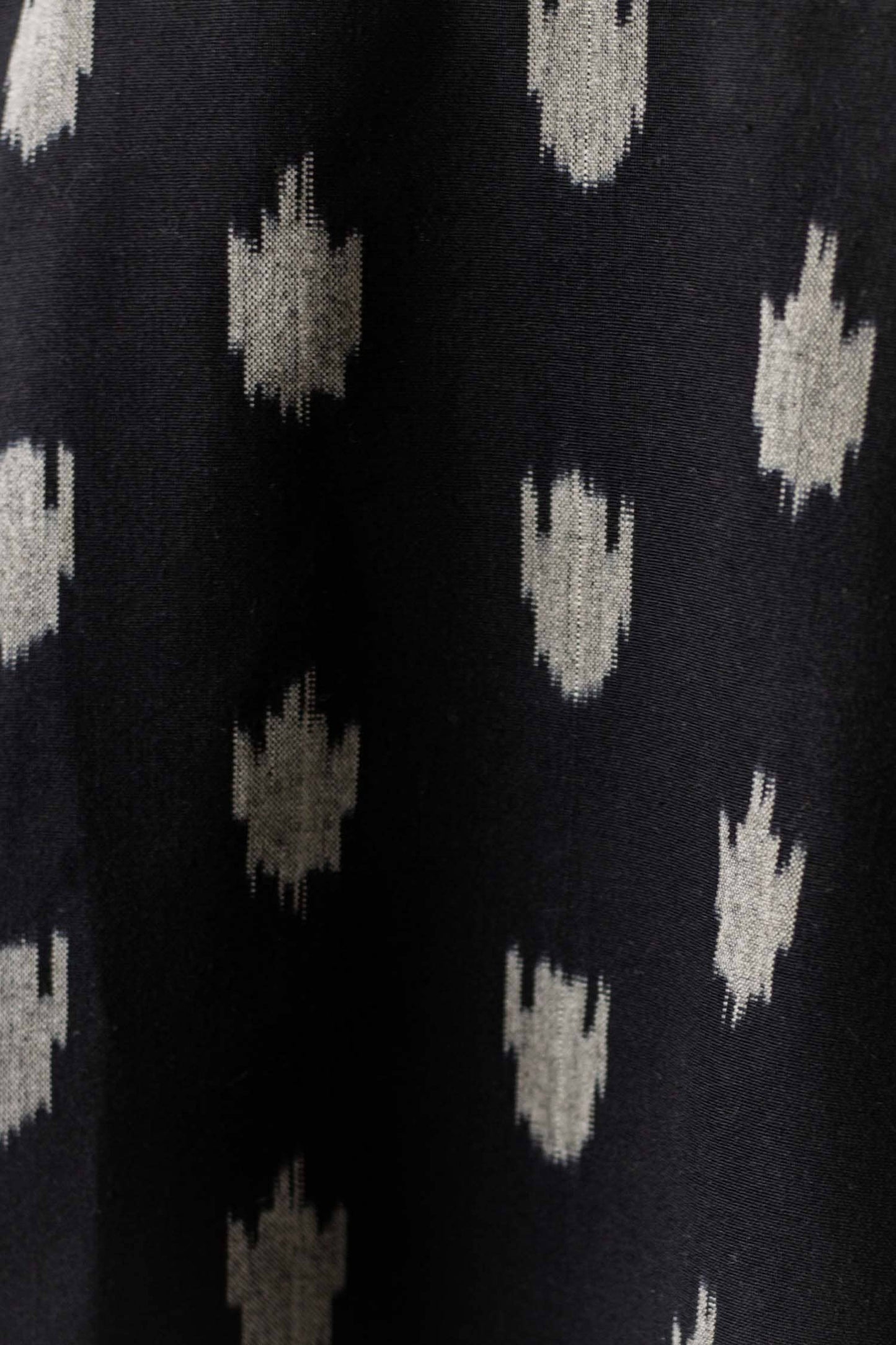Abito camicia Delia in cotone biologico con fantasia Ikat