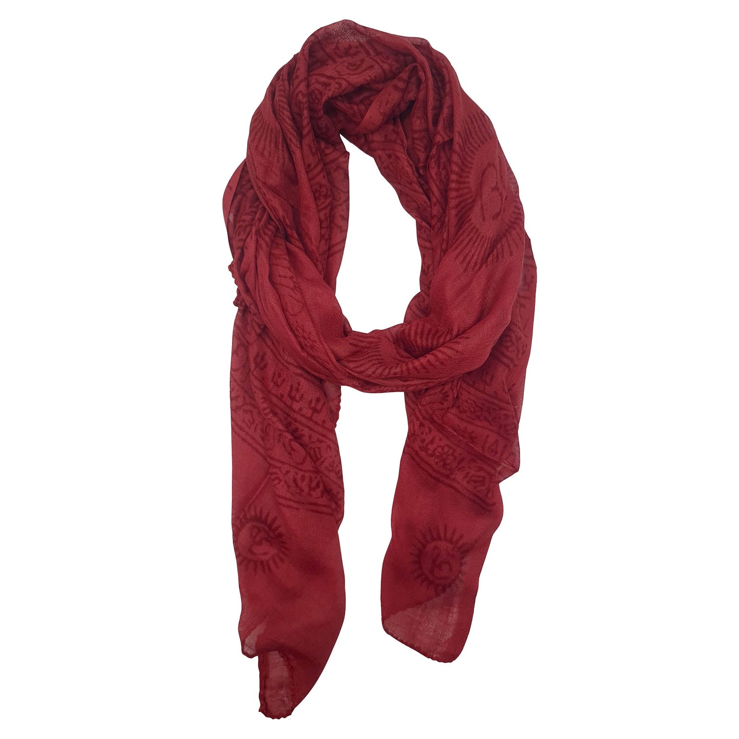 Foulard estivo in viscosa bordeaux