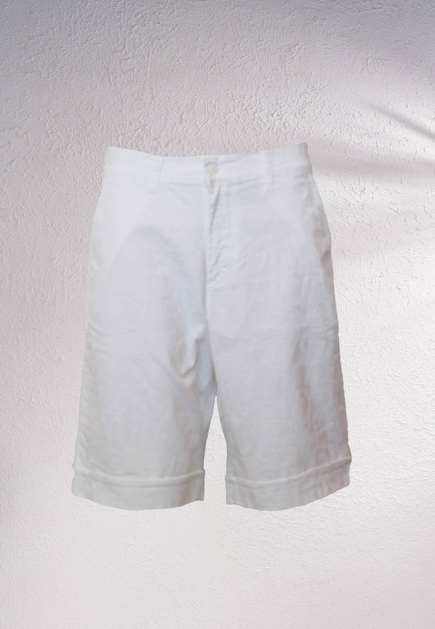 Bermuda donna jacquard beige con risvolto