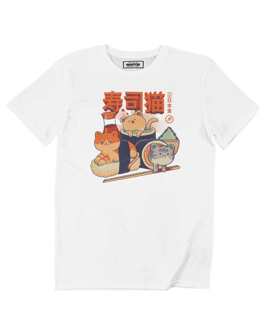 T-shirt Gatti e Sushi in cotone biologico