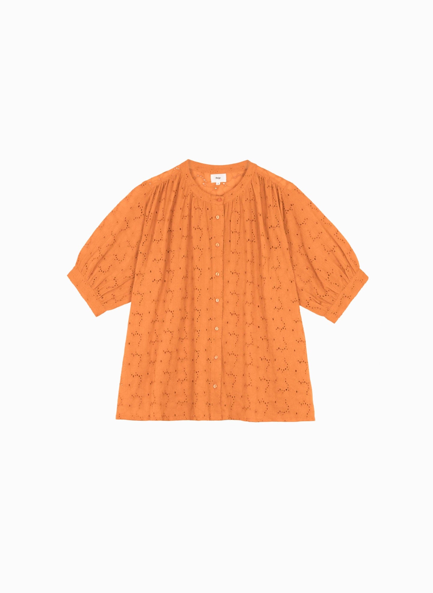 Camicia Selena in sangallo arancione