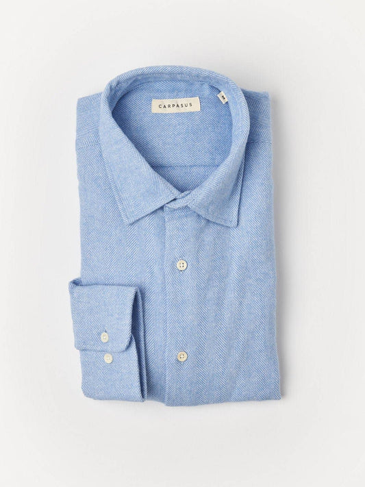 Camicia in flanella Gurin Sky in cotone biologico