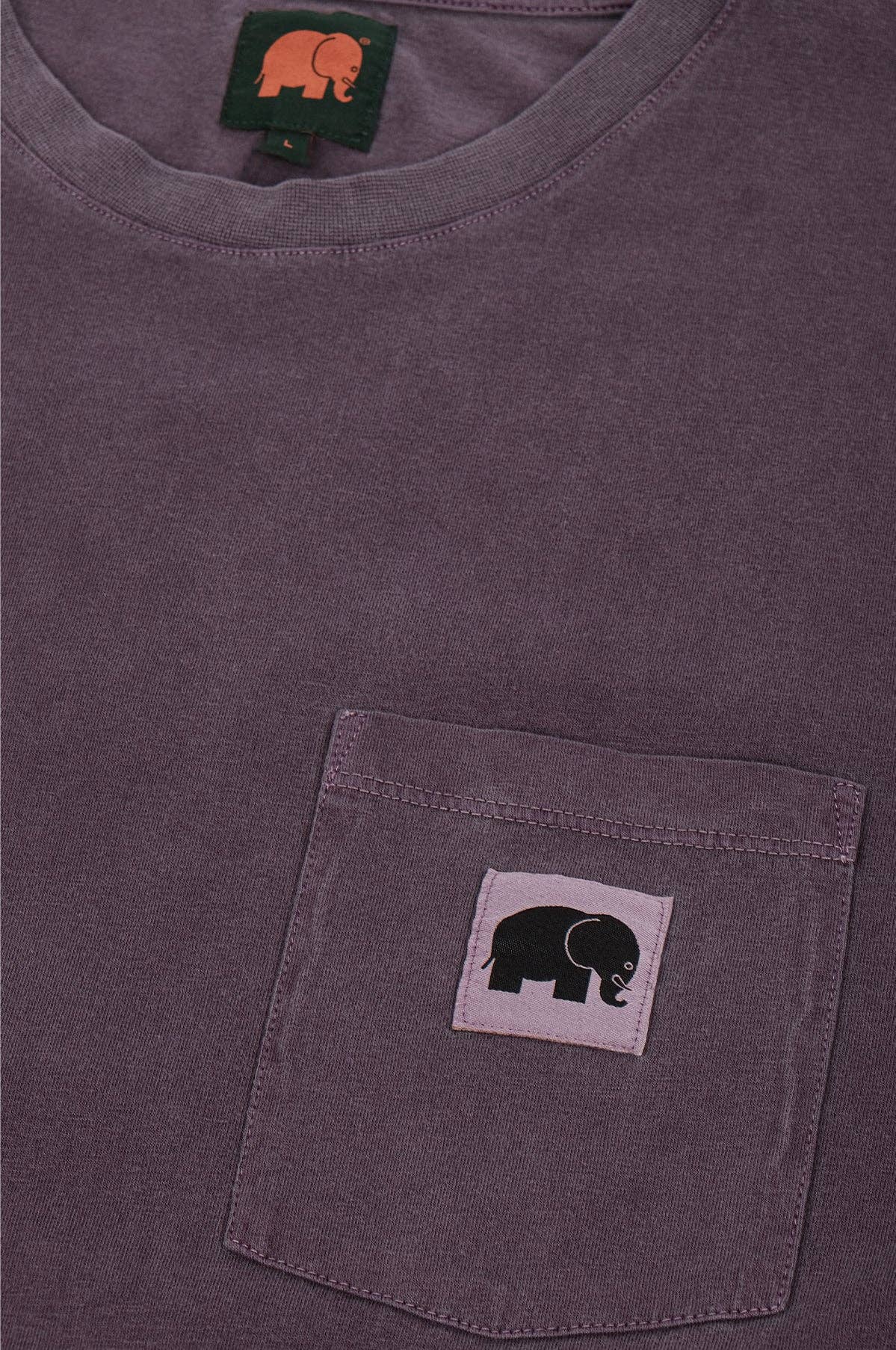 T-shirt Garza viola tramonto tinta a pigmento