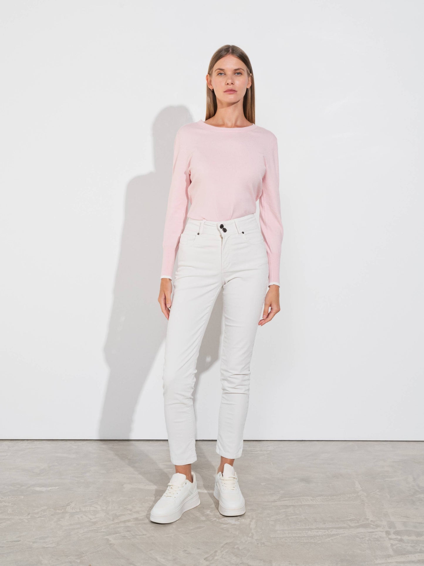 Pantaloni slim in cotone elasticizzato