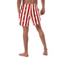 Costume da bagno corto a righe Coffee