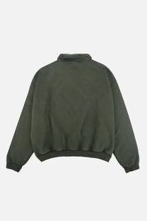 Felpa oversize super pesante con cappuccio verde Kombu