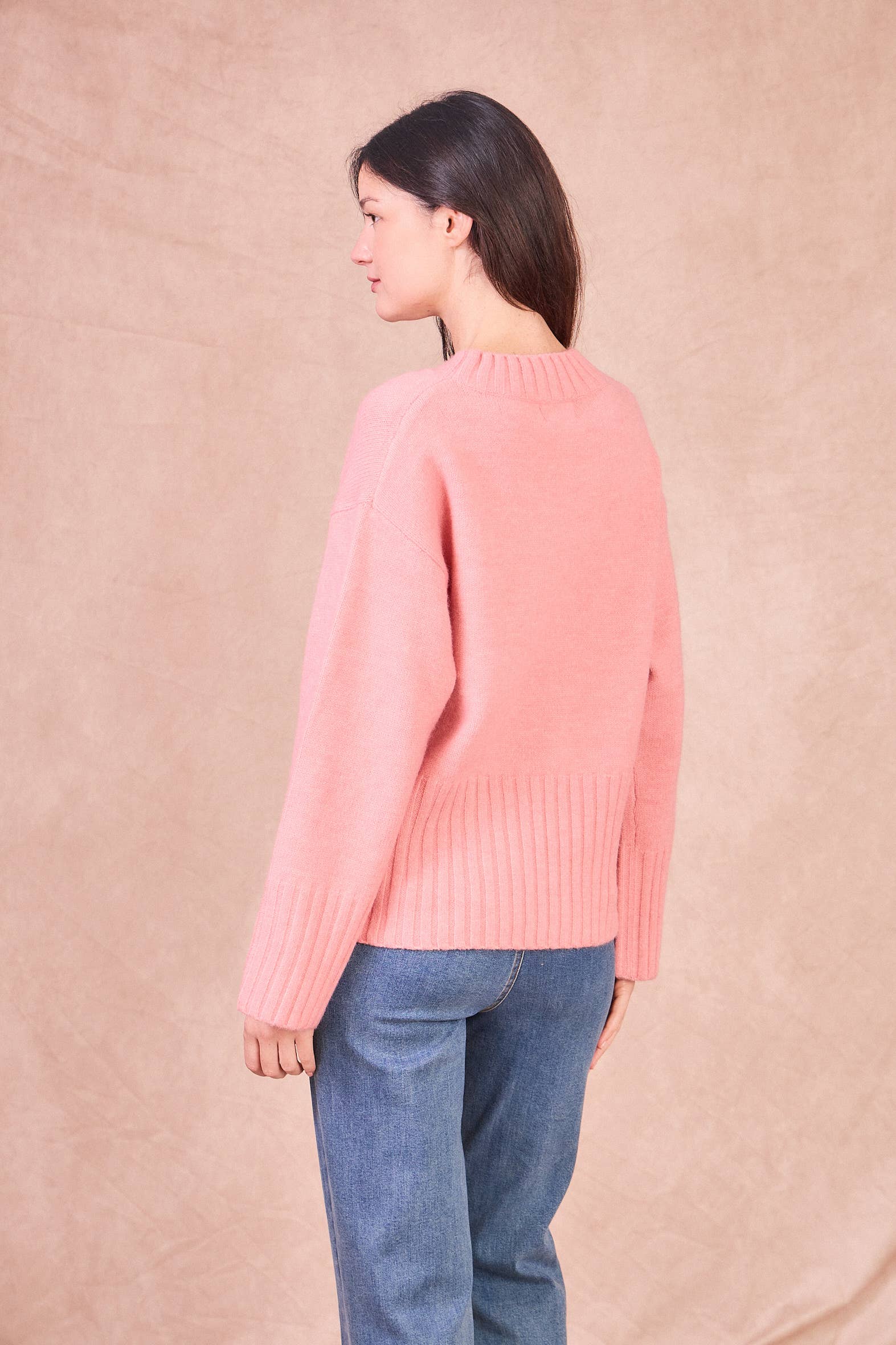 Maglione in misto lana con bottoni laterali