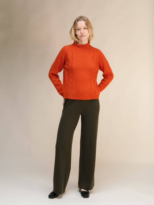 Maglione a trecce in misto cashmere “Ricciolo” 3D Knit
