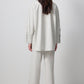 Set camicia e pantaloni melange in misto cotone