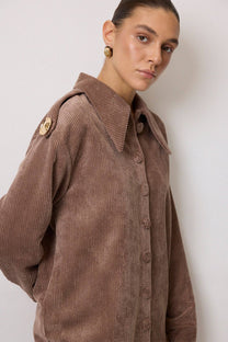 Camicia in velluto a coste con spalline