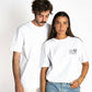 T-shirt Oldie bianca in cotone biologico