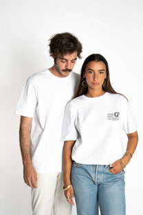 T-shirt Oldie bianca in cotone biologico