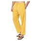 Pantaloni estivi lunghi in cotone gialli da uomo