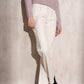 Jeans a gamba dritta color crema