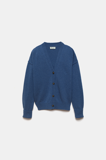 Cardigan in maglia con scollo a V e bottoni