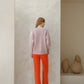 Maglione girocollo a coste da pescatore in misto cashmere