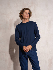 Maglia uomo a manica lunga in cotone e poliestere