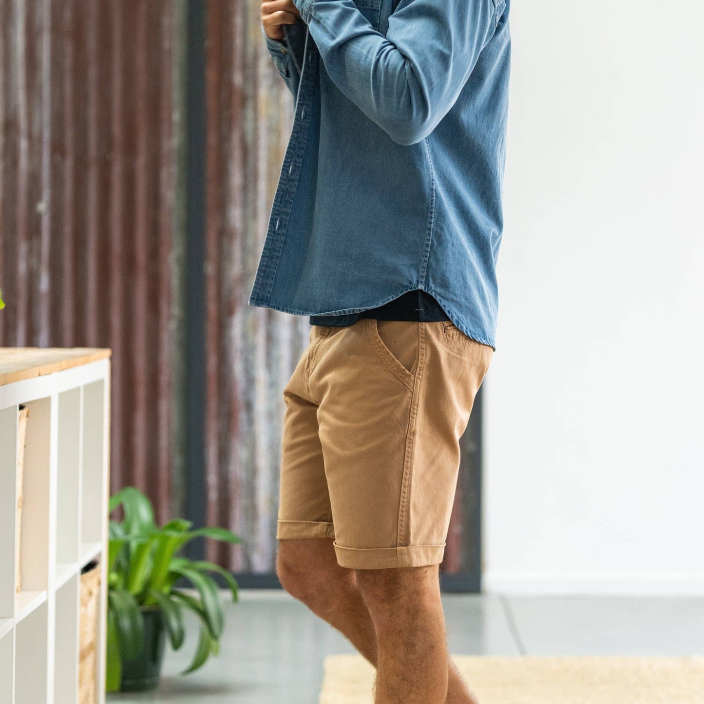 Bermuda in cotone biologico beige