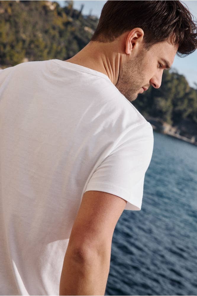 T-shirt Basilico bianca in cotone biologico